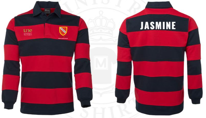 Rugby Jersey WITH Nickname (+$10.50)